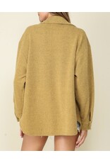 Brushed Waffle Oversized Shacket