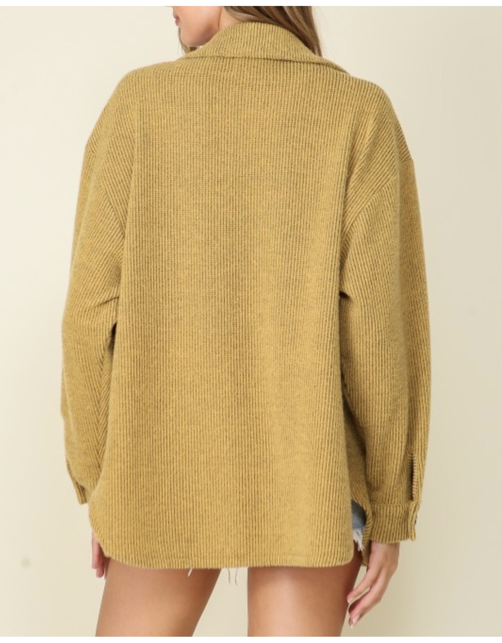 Brushed Waffle Oversized Shacket