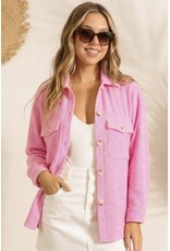 Brushed Waffle Oversized Shacket