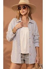 Brushed Waffle Oversized Shacket