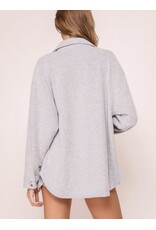 Brushed Waffle Oversized Shacket
