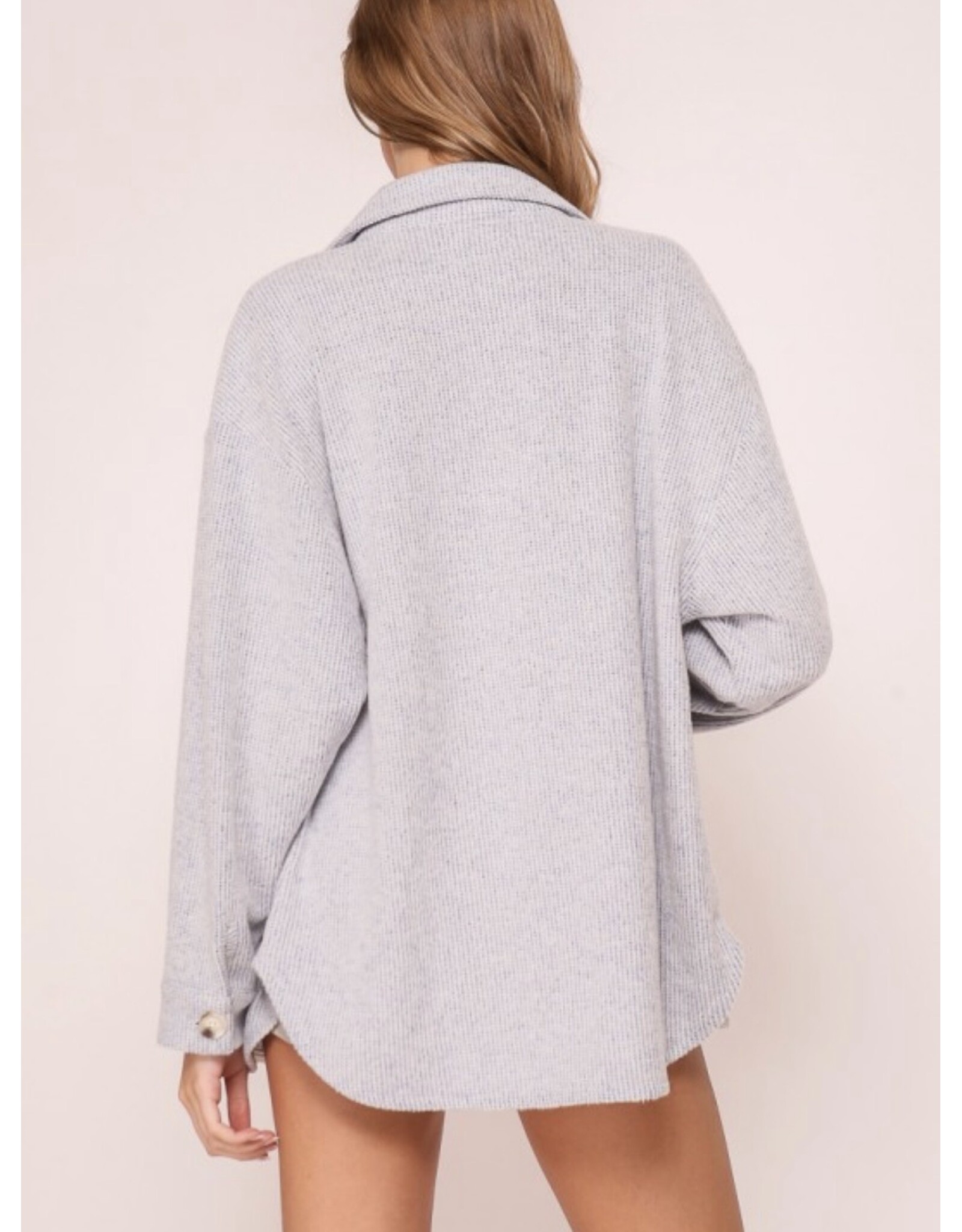 Brushed Waffle Oversized Shacket