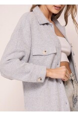 Brushed Waffle Oversized Shacket