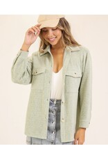 Brushed Waffle Oversized Shacket