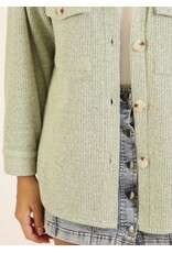 Brushed Waffle Oversized Shacket