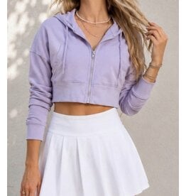 Cropped Zip up Hoodie