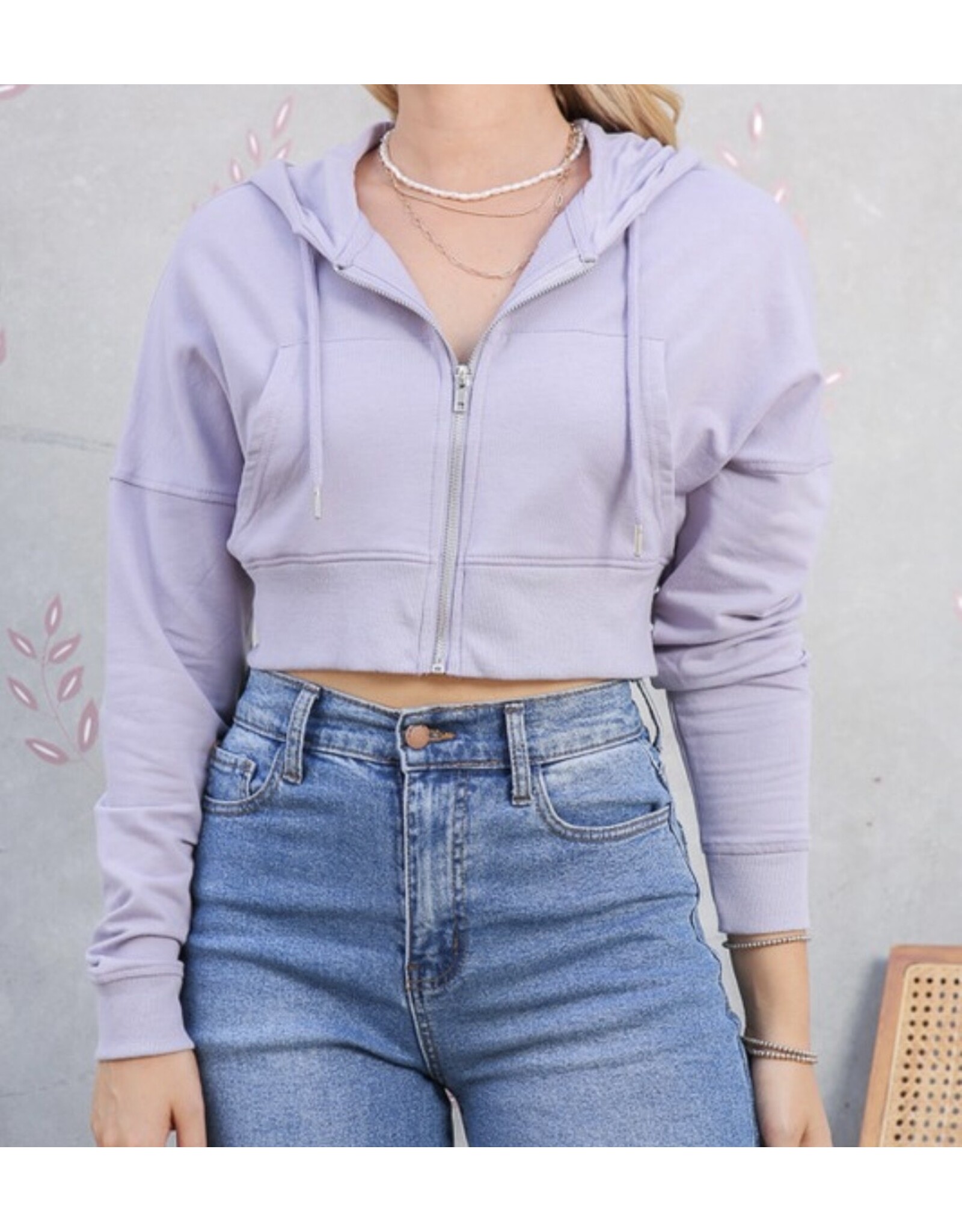 Cropped Zip up Hoodie