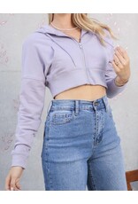 Cropped Zip up Hoodie