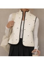 Bow Polka Dot Quilted Vest