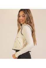 Bow Polka Dot Quilted Vest