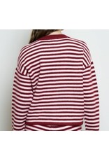 Stripe button down contrast cardigan