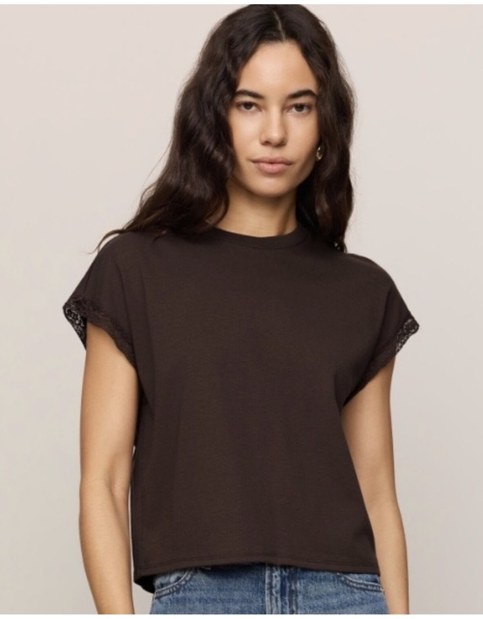 ZSupply ZSupply Marika Lace Trim Muscle Tee