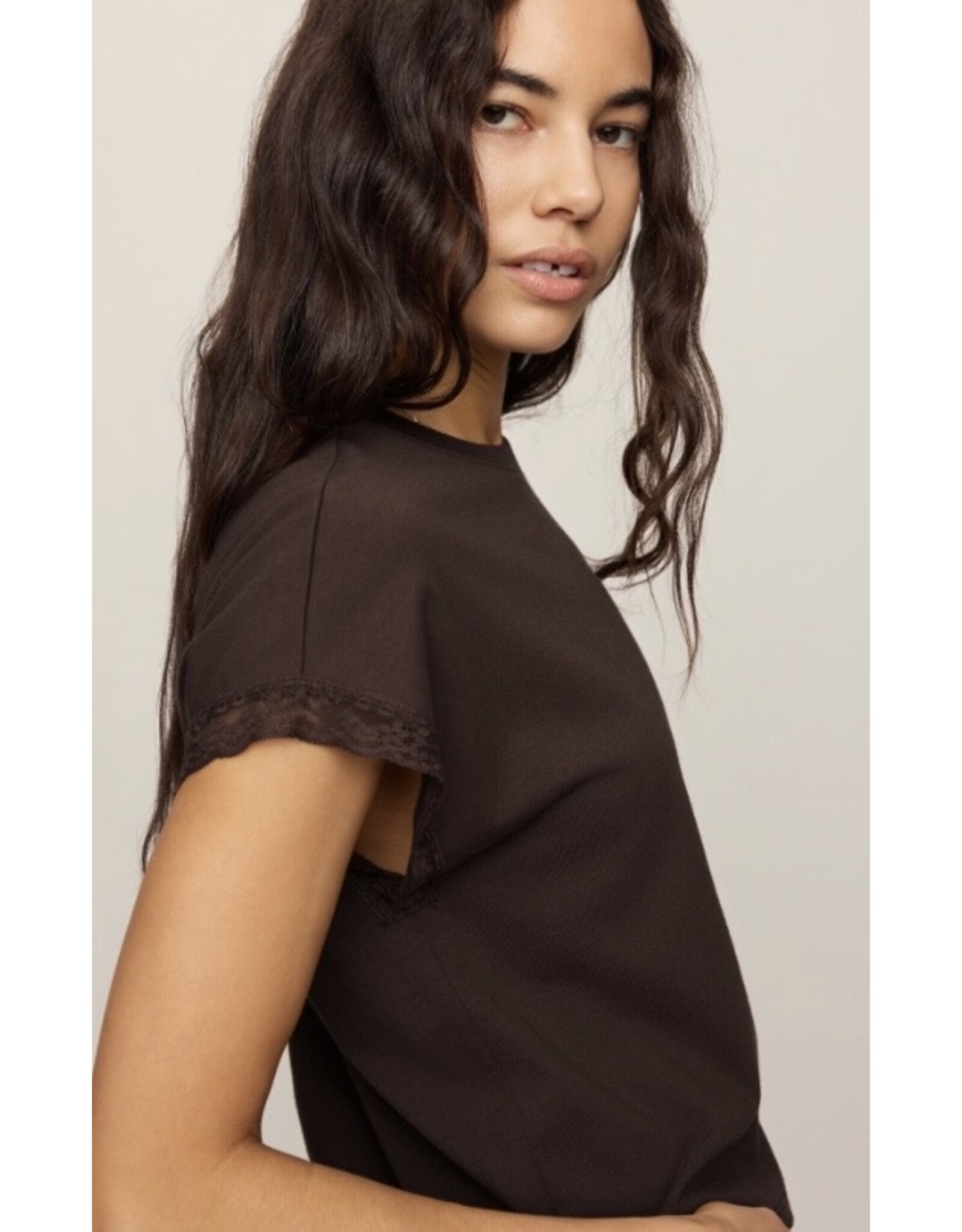 ZSupply ZSupply Marika Lace Trim Muscle Tee