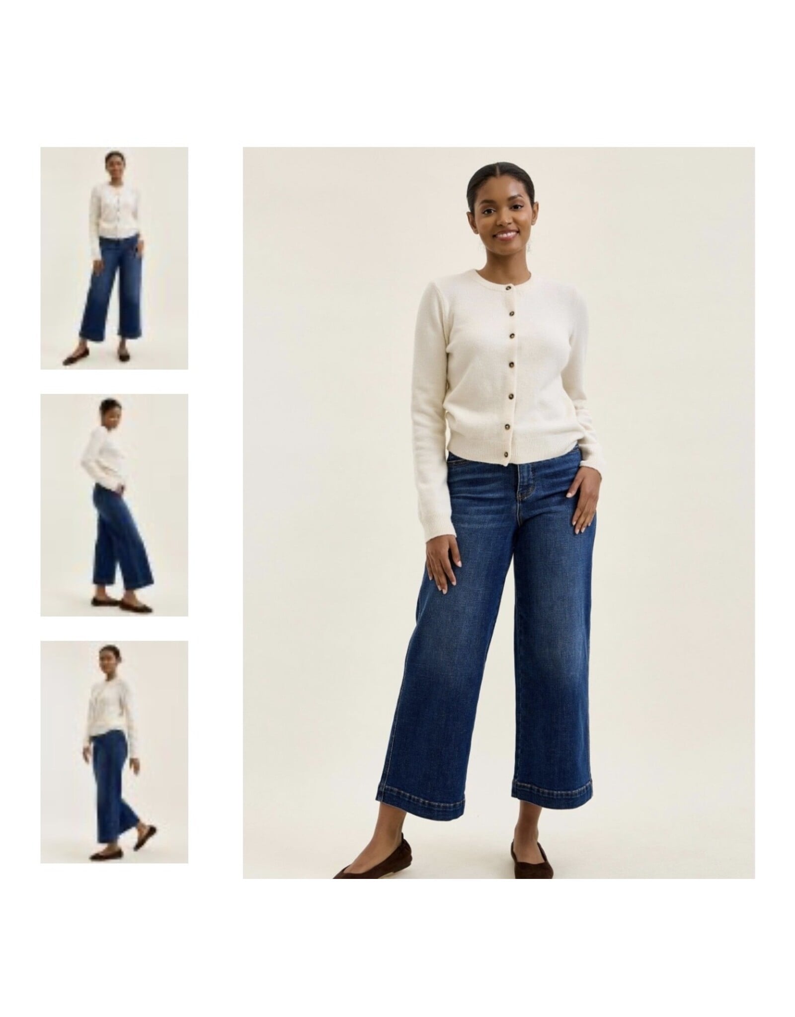 Judy Blue JB Claudia HW TC Dk Ankle Wide Jeans