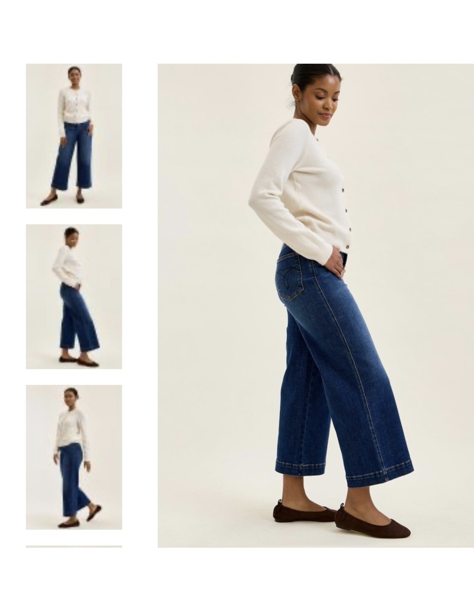 Judy Blue JB Claudia HW TC Dk Ankle Wide Jeans