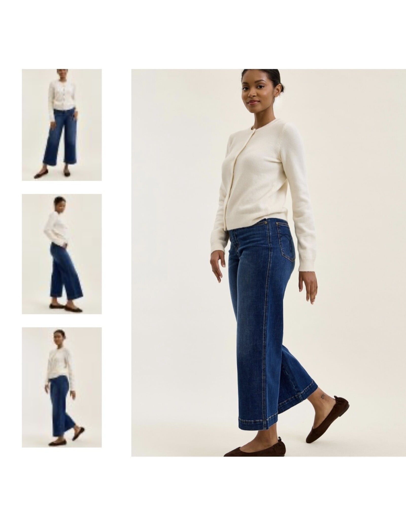 Judy Blue JB Claudia HW TC Dk Ankle Wide Jeans
