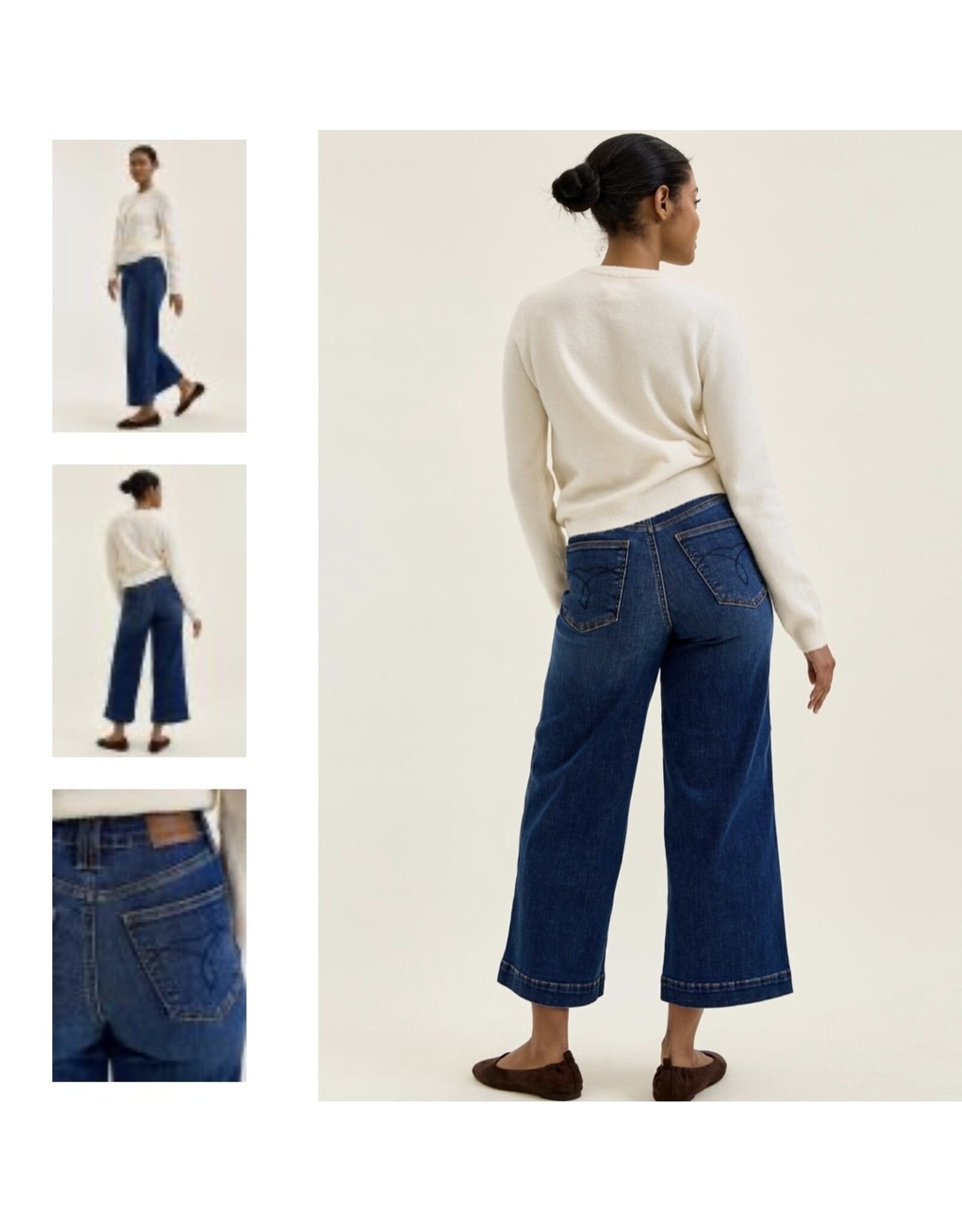 Judy Blue JB Claudia HW TC Dk Ankle Wide Jeans