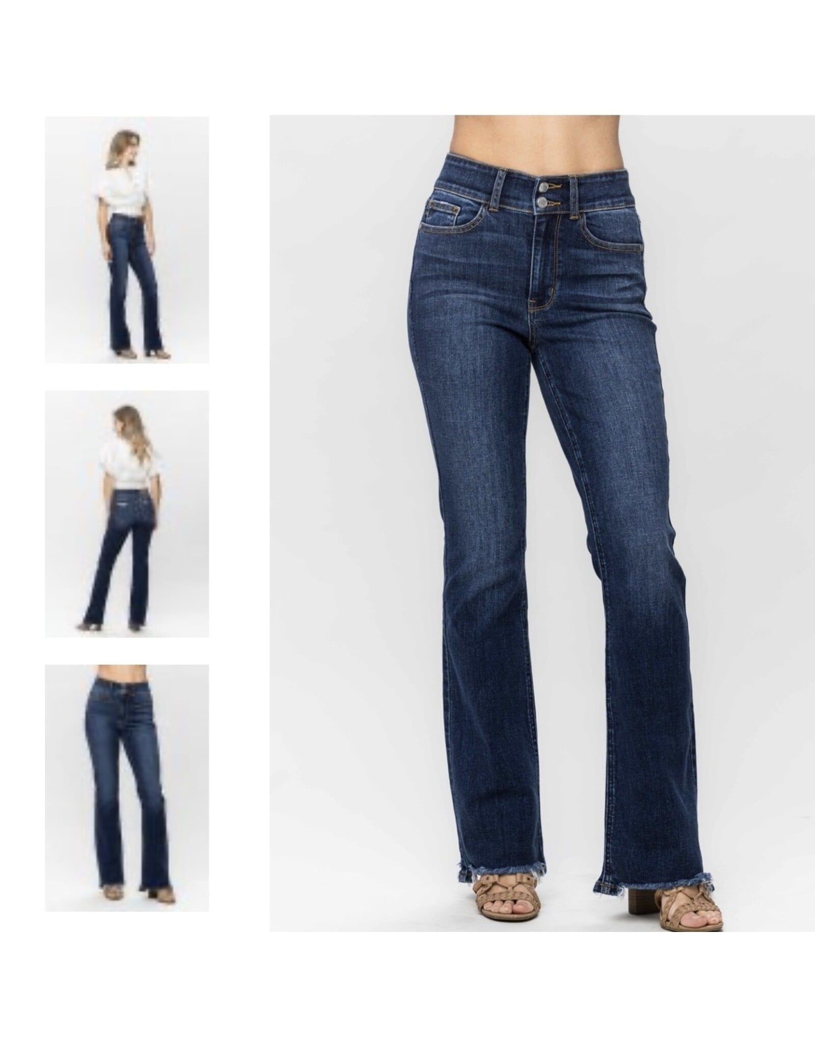 Judy Blue JB HW Vintage Frayed Hem Bootcut Jeans