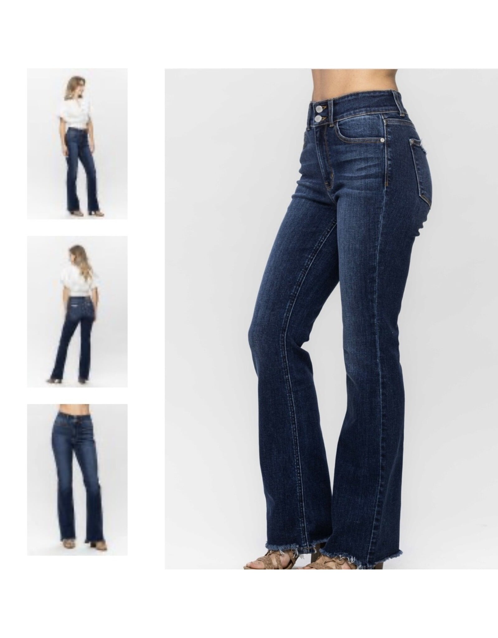 Judy Blue JB HW Vintage Frayed Hem Bootcut Jeans