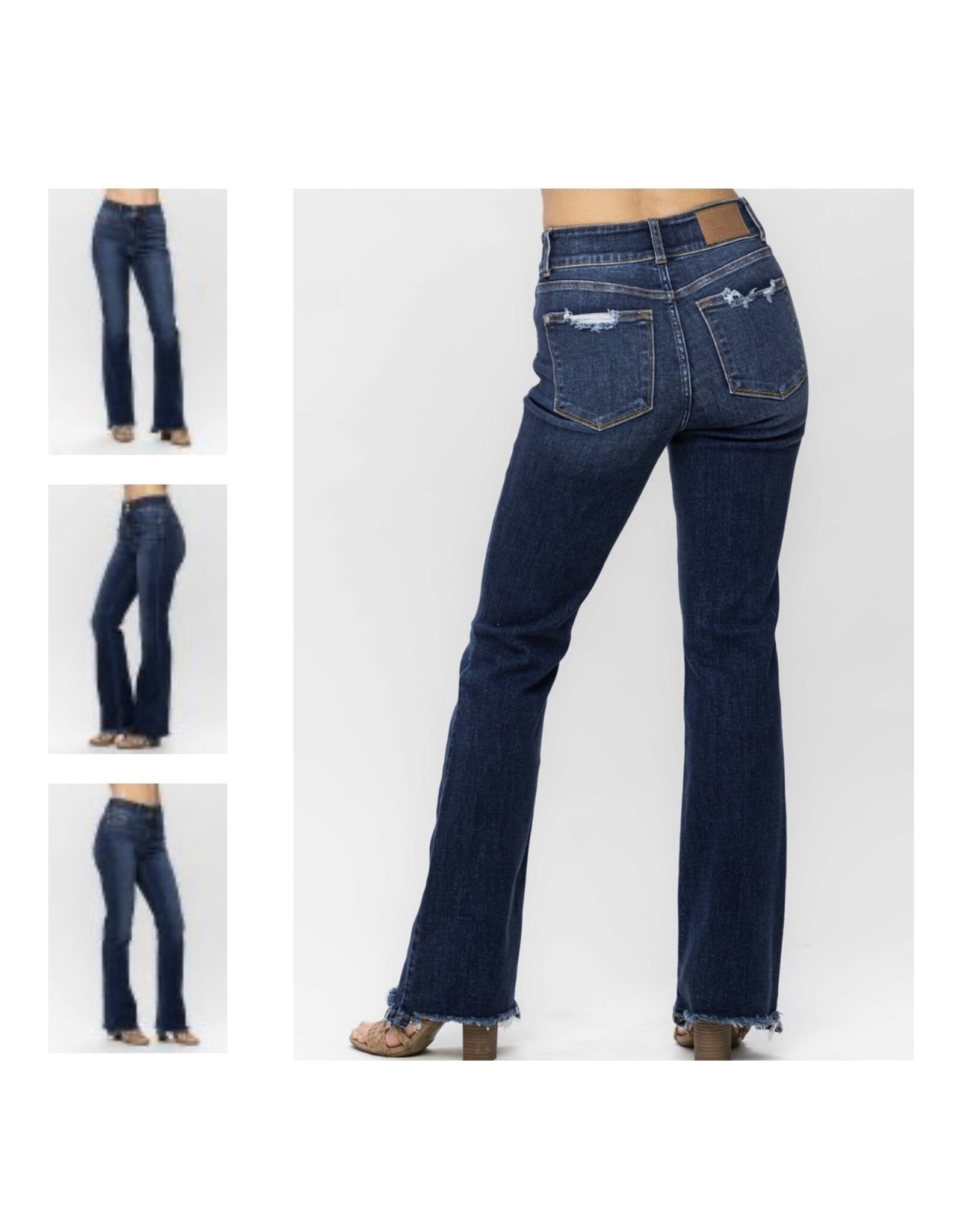 Judy Blue JB HW Vintage Frayed Hem Bootcut Jeans
