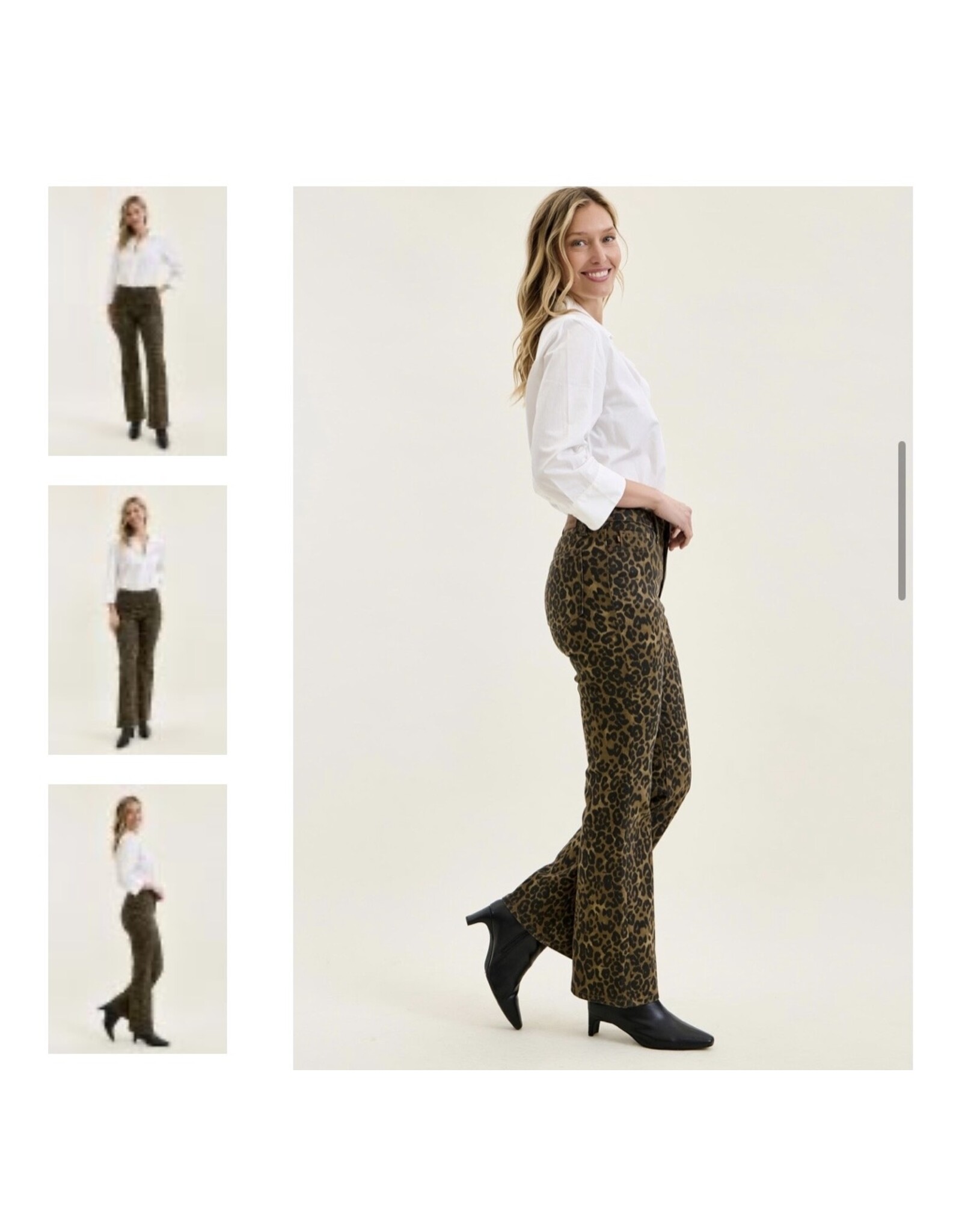 Judy Blue JB HW Bootcut Leopard Jeans