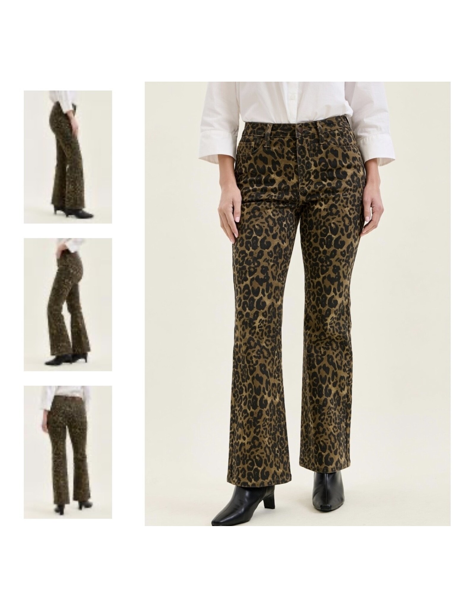 Judy Blue JB HW Bootcut Leopard Jeans