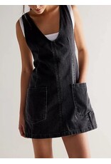 Black overall dress