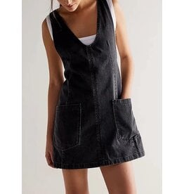 Black overall dress