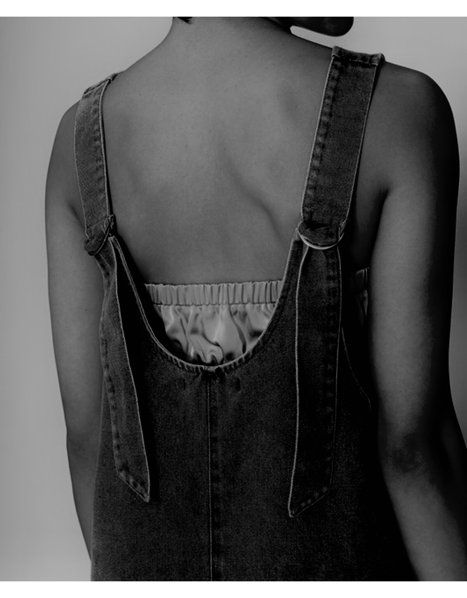 Black overall dress