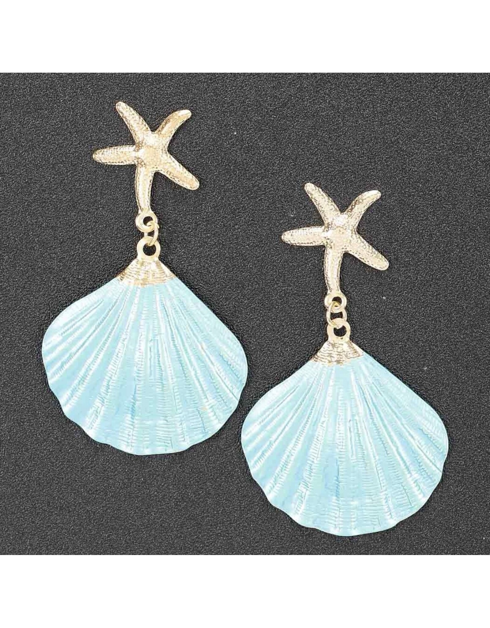 Shell starfish earrings