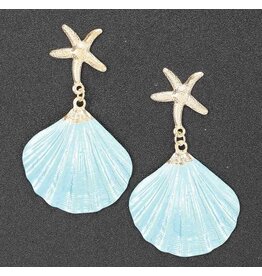Shell starfish earrings