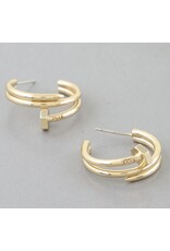 Nail hoop earrings