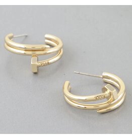 Nail hoop earrings