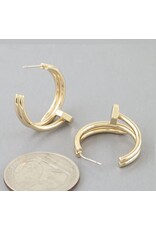 Nail hoop earrings