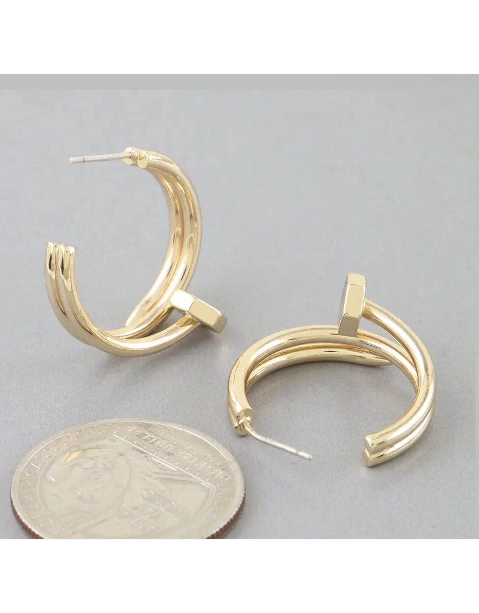 Nail hoop earrings