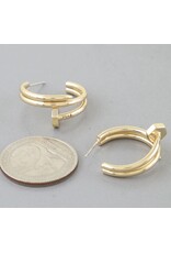 Nail hoop earrings