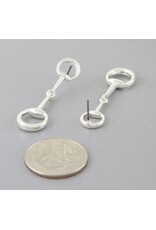 Toggle chain drop earrings