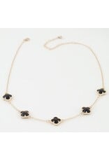 Crystal Clover Charms Necklace