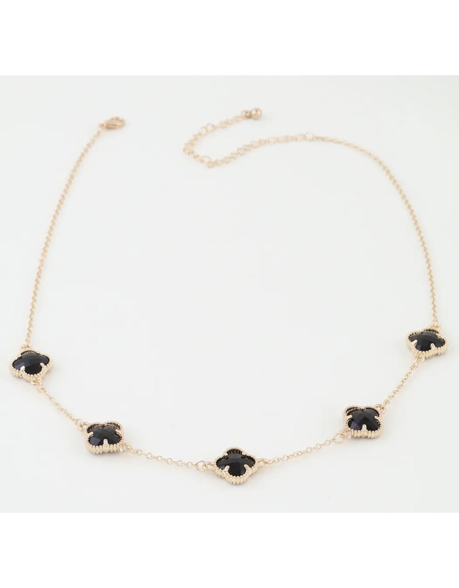 Crystal Clover Charms Necklace