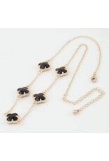 Crystal Clover Charms Necklace