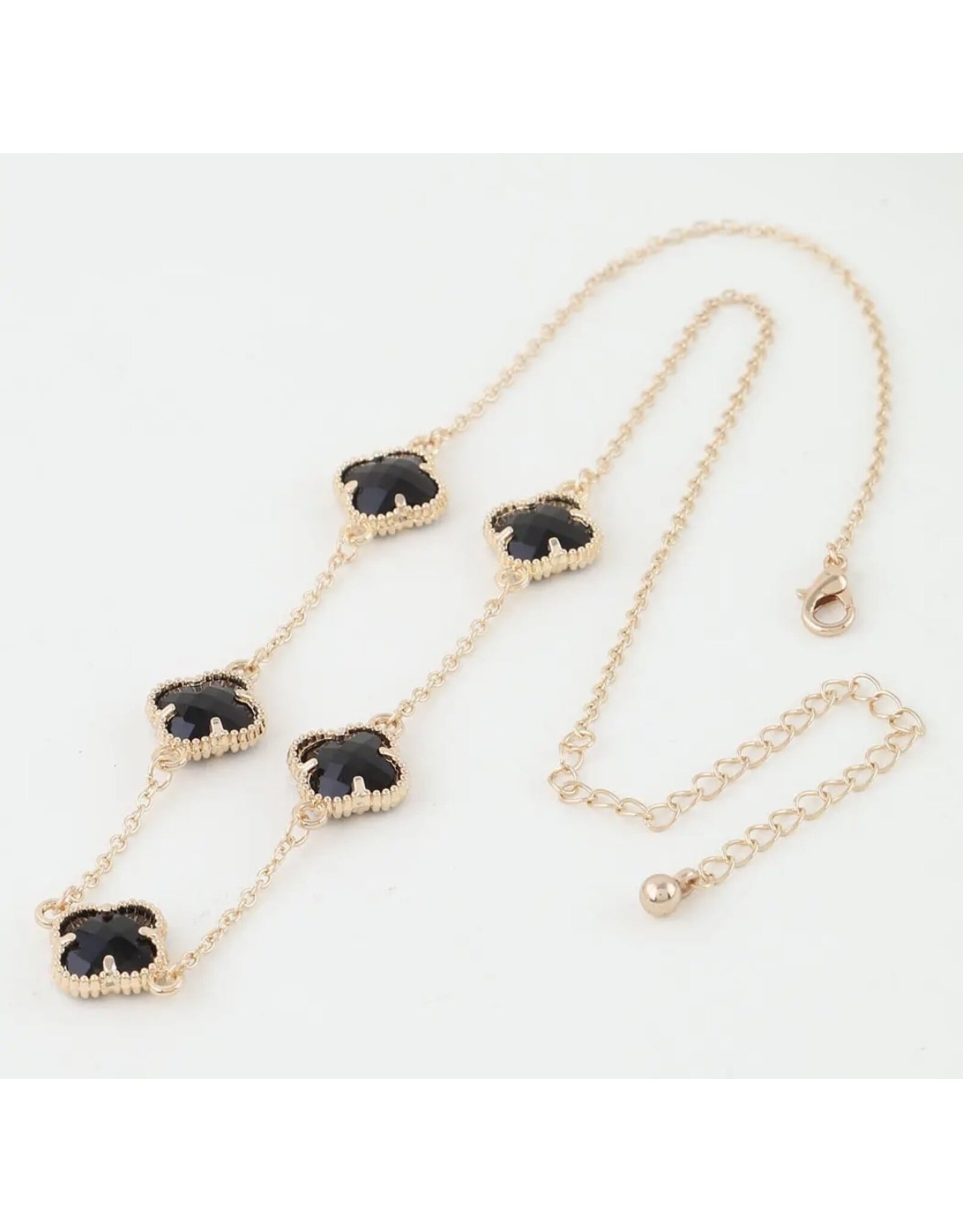Crystal Clover Charms Necklace