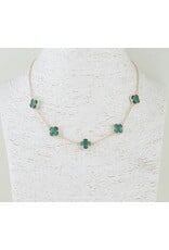 Crystal Clover Charms Necklace
