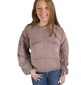 Elan Elan Knit Cinnamon Sweater