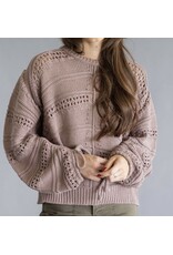 Elan Elan Knit Cinnamon Sweater