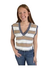 Elan Elan Slate Sleeveless Sweater