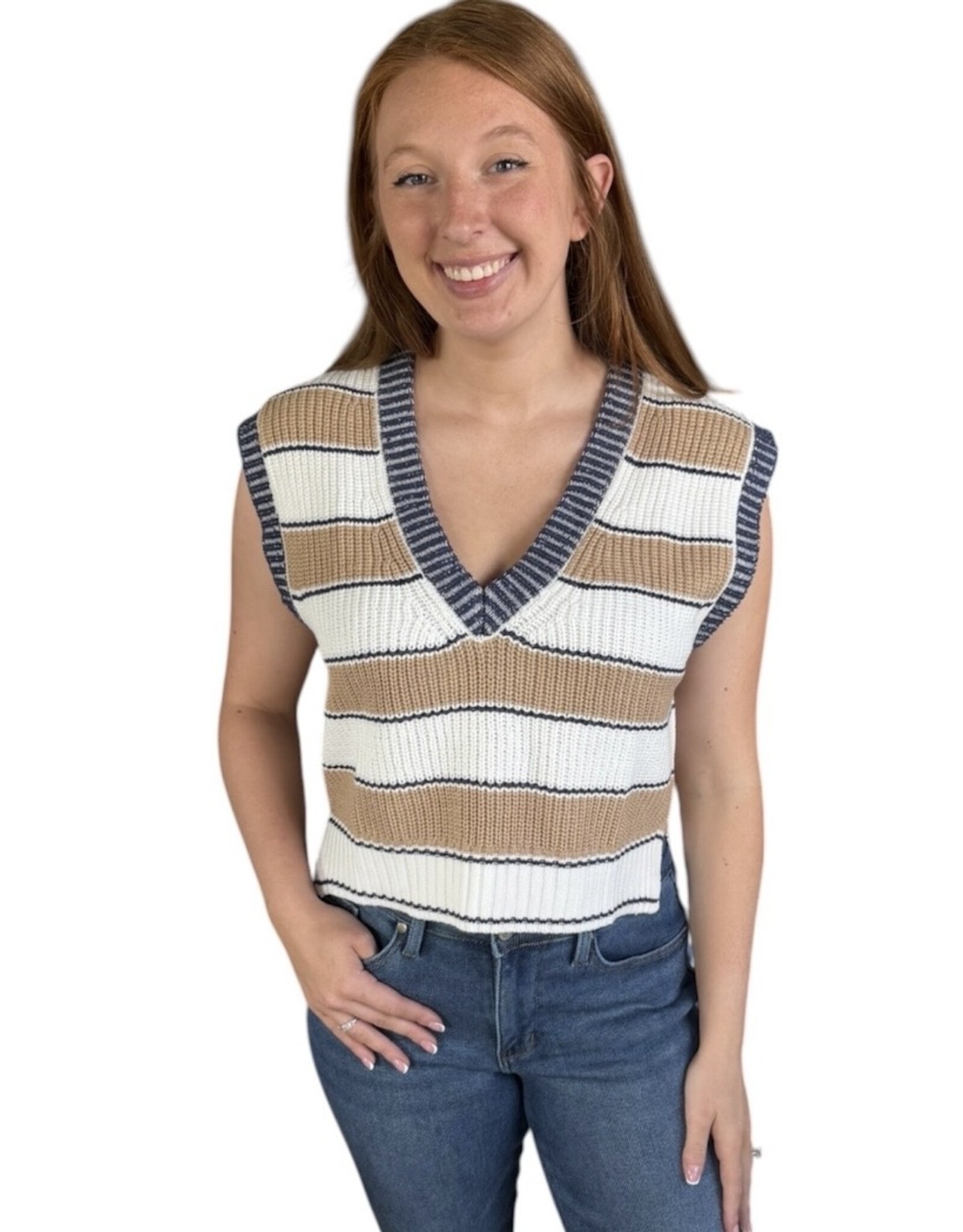 Elan Elan Slate Sleeveless Sweater