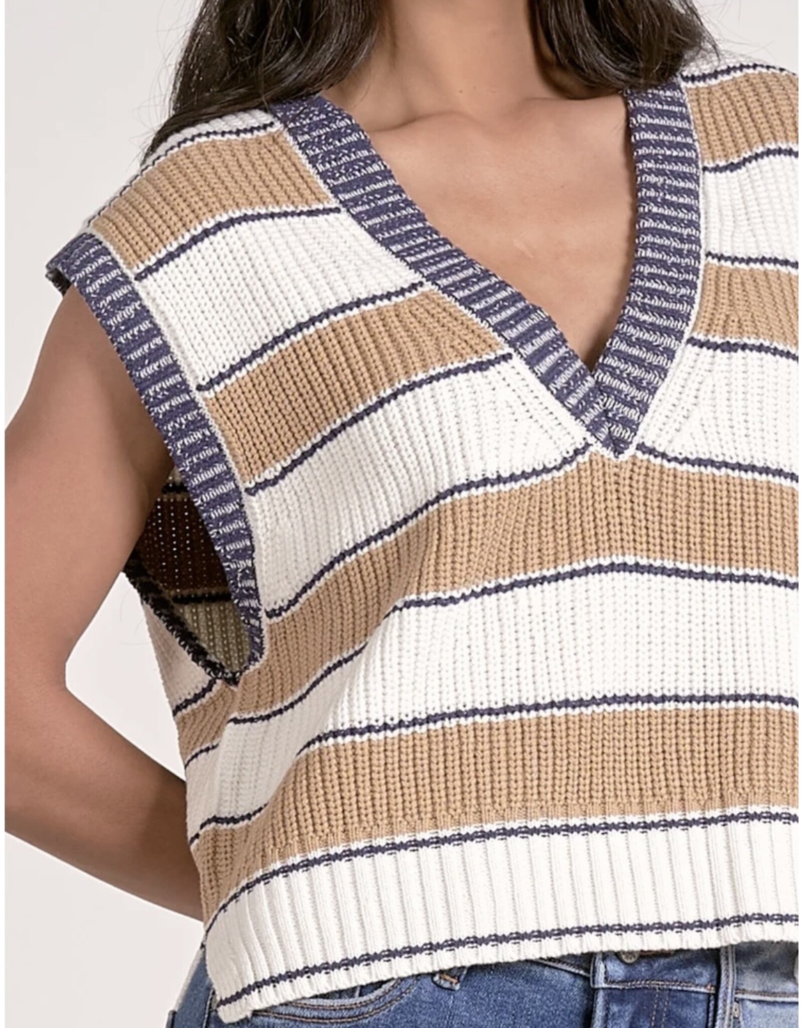Elan Elan Slate Sleeveless Sweater