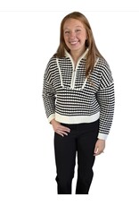 Elan Elan 1/4 zip black/white sweater