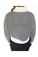 Elan Elan 1/4 zip black/white sweater