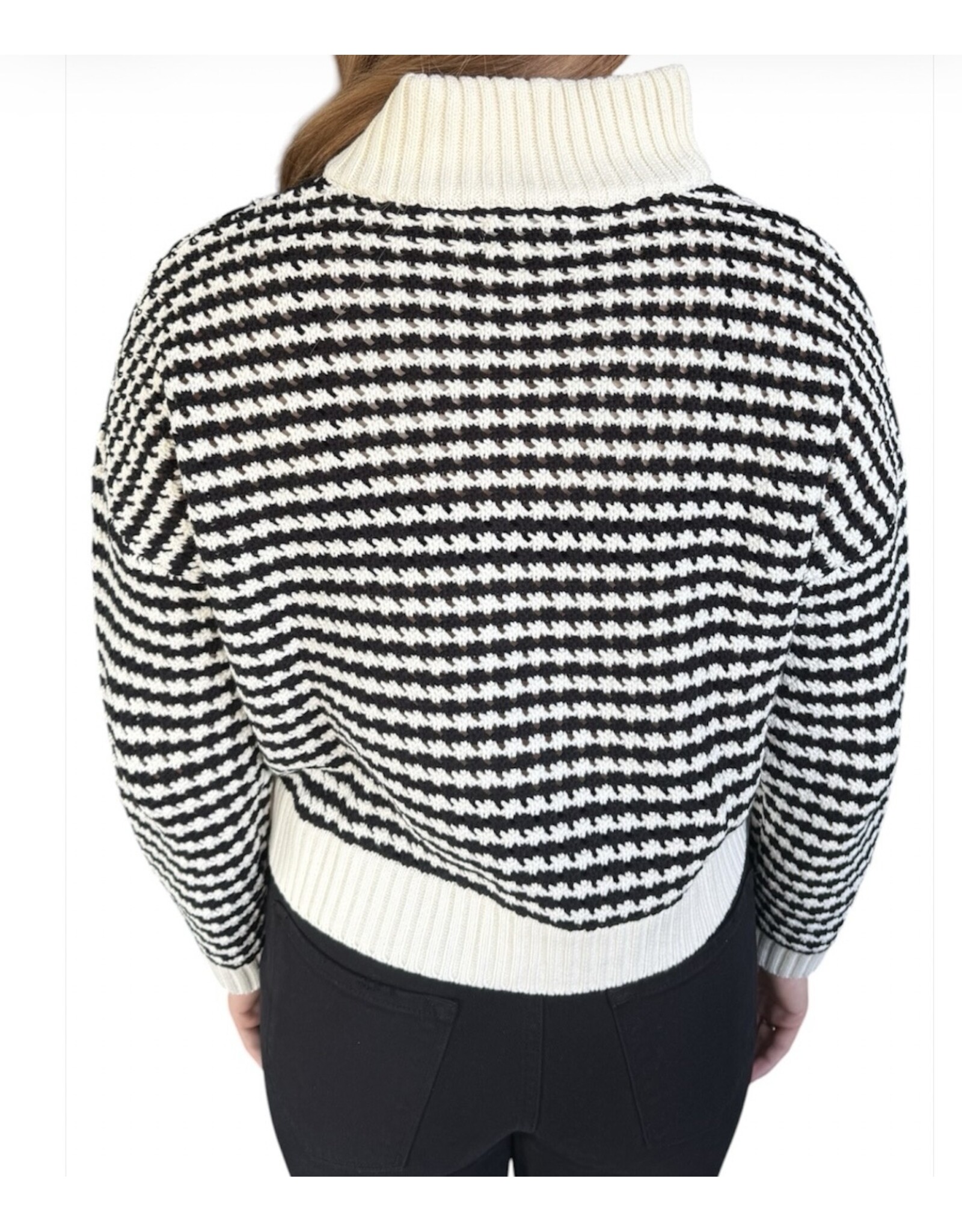 Elan Elan 1/4 zip black/white sweater